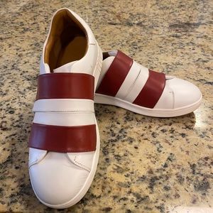 Leather Bally strap over shoes